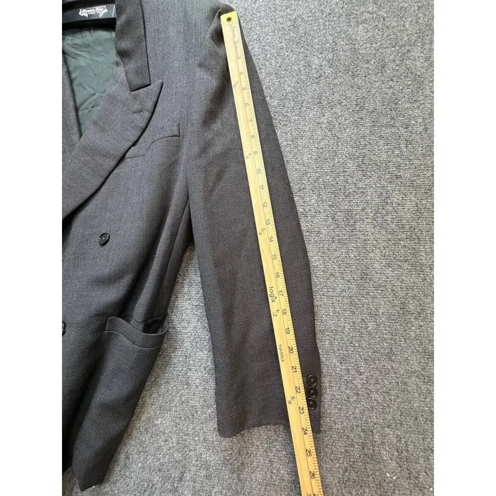 Vintage Gianni Versace Uomo Couture Double Breasted Blazer Italy 1987